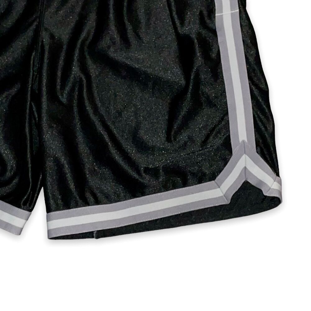 Tek Gear Vintage Dazzle Basketball Shorts Silky Shiny Silver Gray M - Picture 5 of 9